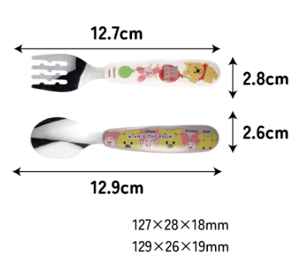 (Pre-Order) Skater stainless steel spoon and fork set featuring Winnie the Pooh