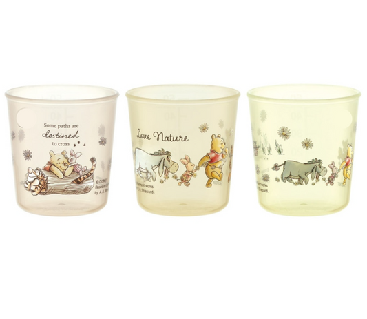 (Pre-Order) Skater Set of 3 Baby Cups, Small Plastic Skater Cups  Winnie the Pooh