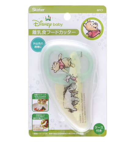 (Pre-Order) Skater Baby Food Cutter, Baby Food Scissors with Case Winnie the Pooh