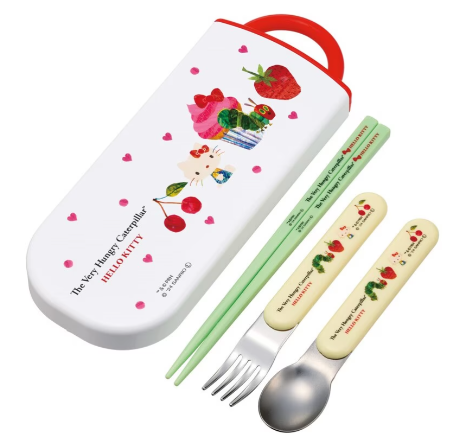 (Pre-Order) Skater + The Very Hungry Caterpillar Chopsticks, Spoon, and Fork