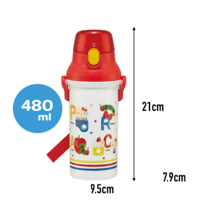 (Pre-Order) Skater + The Very Hungry Caterpillar  Plastic Water Bottle, 480ml