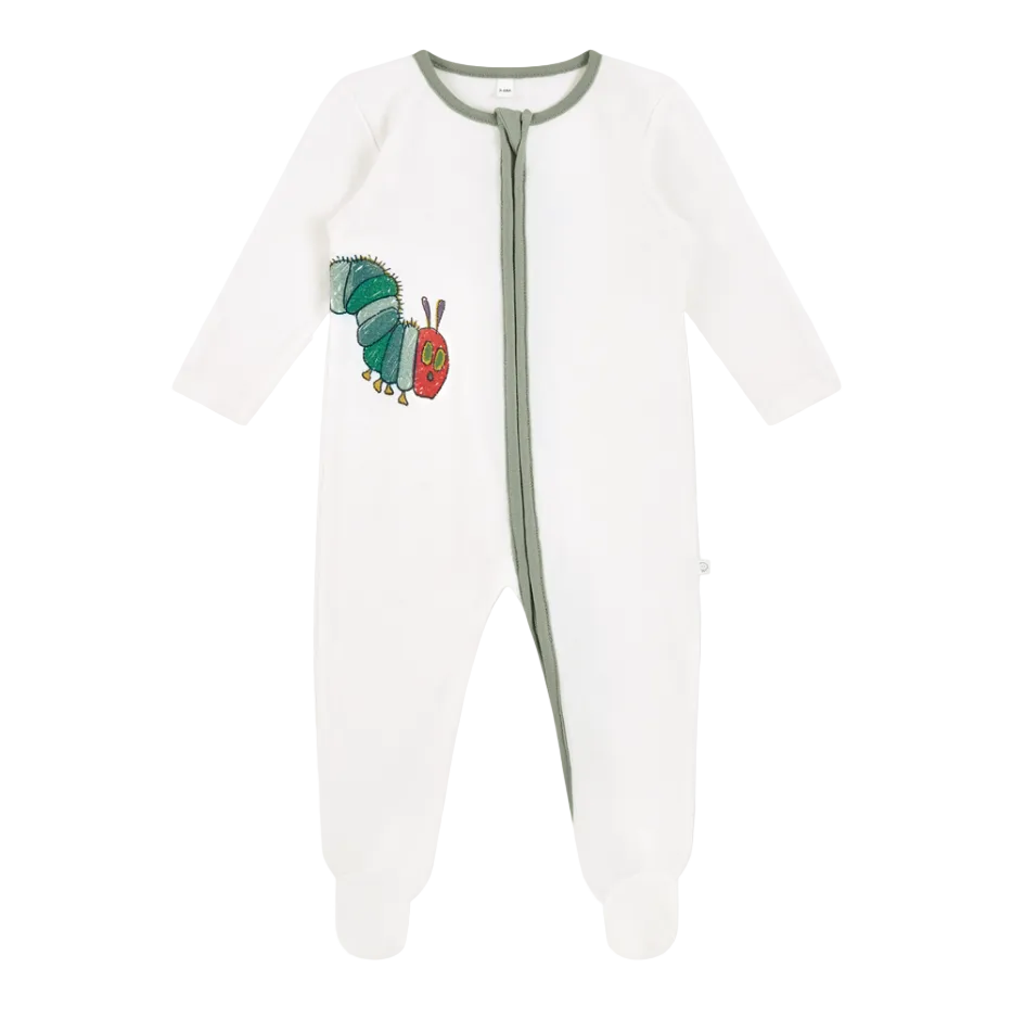 (Pre-Order) Mori + The Very Hungry Caterpillar Clever Zip Baby Pajamas
