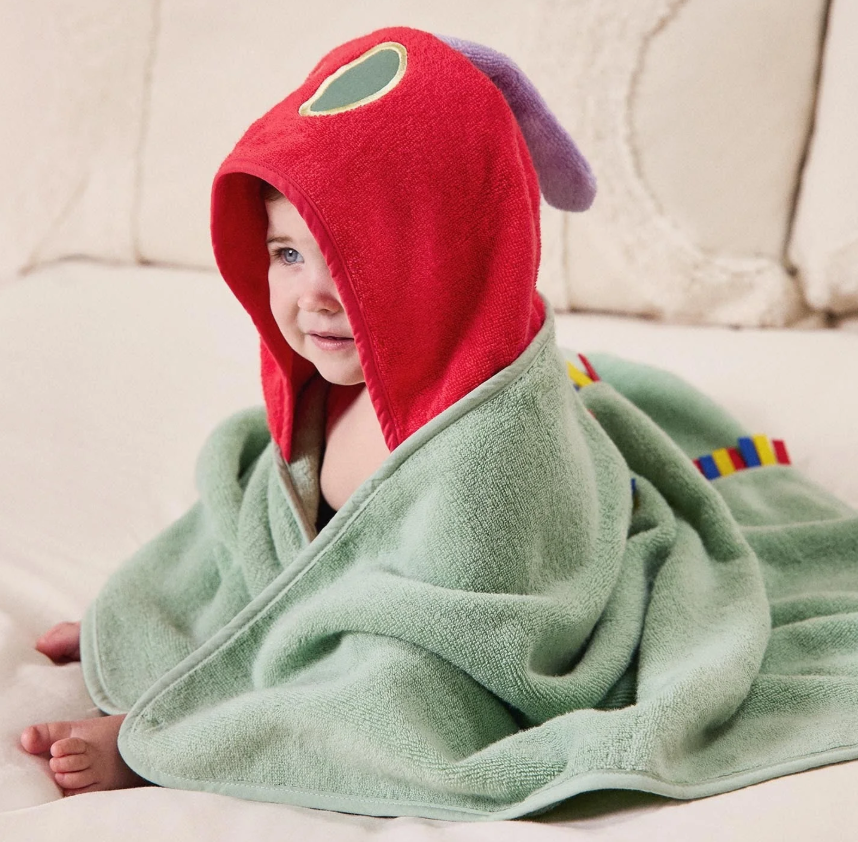 (Pre-Order) Mori + The Very Hungry Caterpillar Hooded Bath Towel