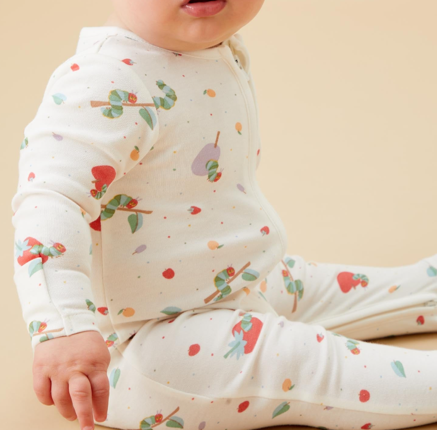 (Pre-Order) Mori + The Very Hungry Caterpillar Clever Zip Sleepsuit