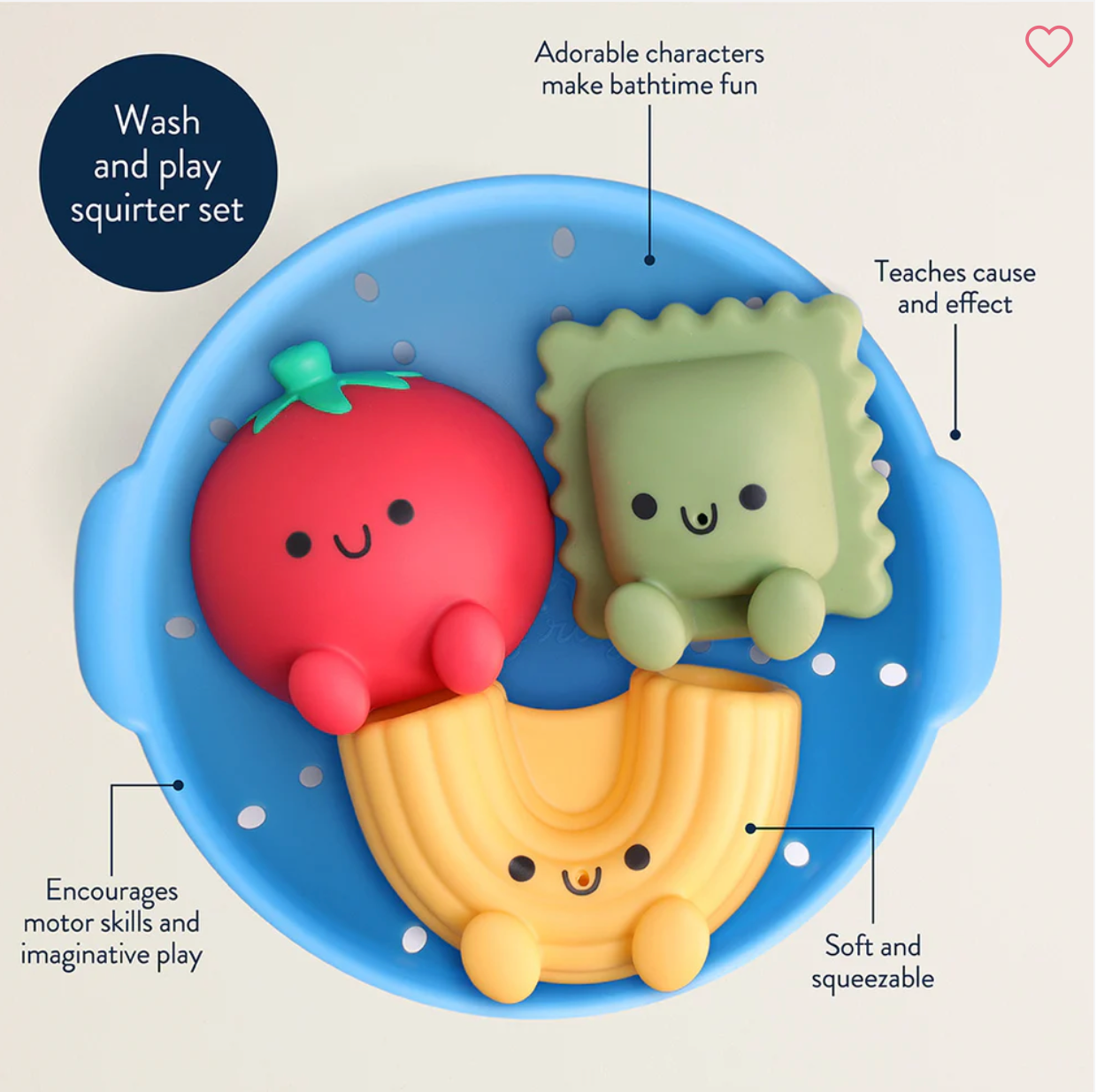 (Pre-order) Itzy Ritzy Itzy Pals - Bath Toys Pasta