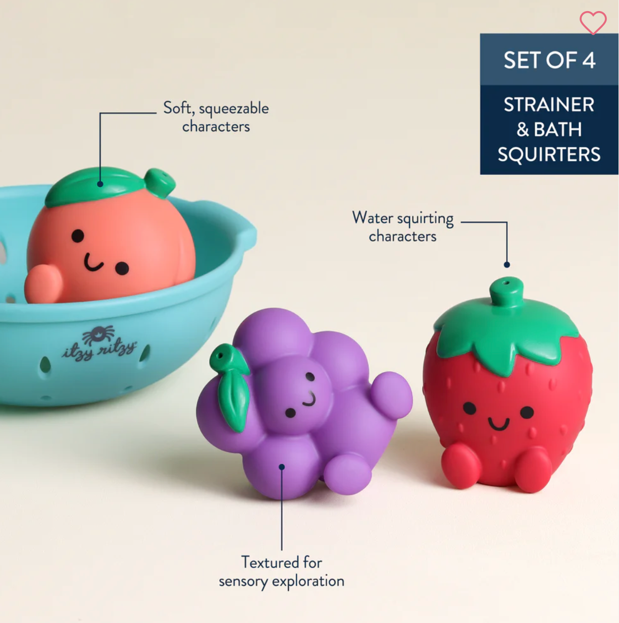 (Pre-order) Itzy Ritzy Itzy Splash Pals Bath Toys Fruits