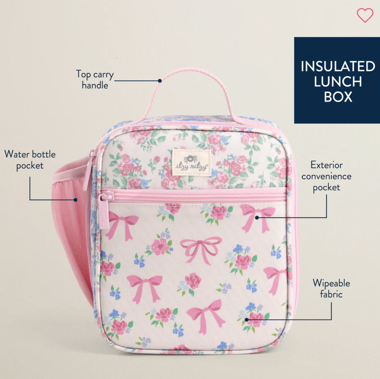 (Pre-order) Itzy Ritzy Toddler Lunch Bag Ribbon & Roses