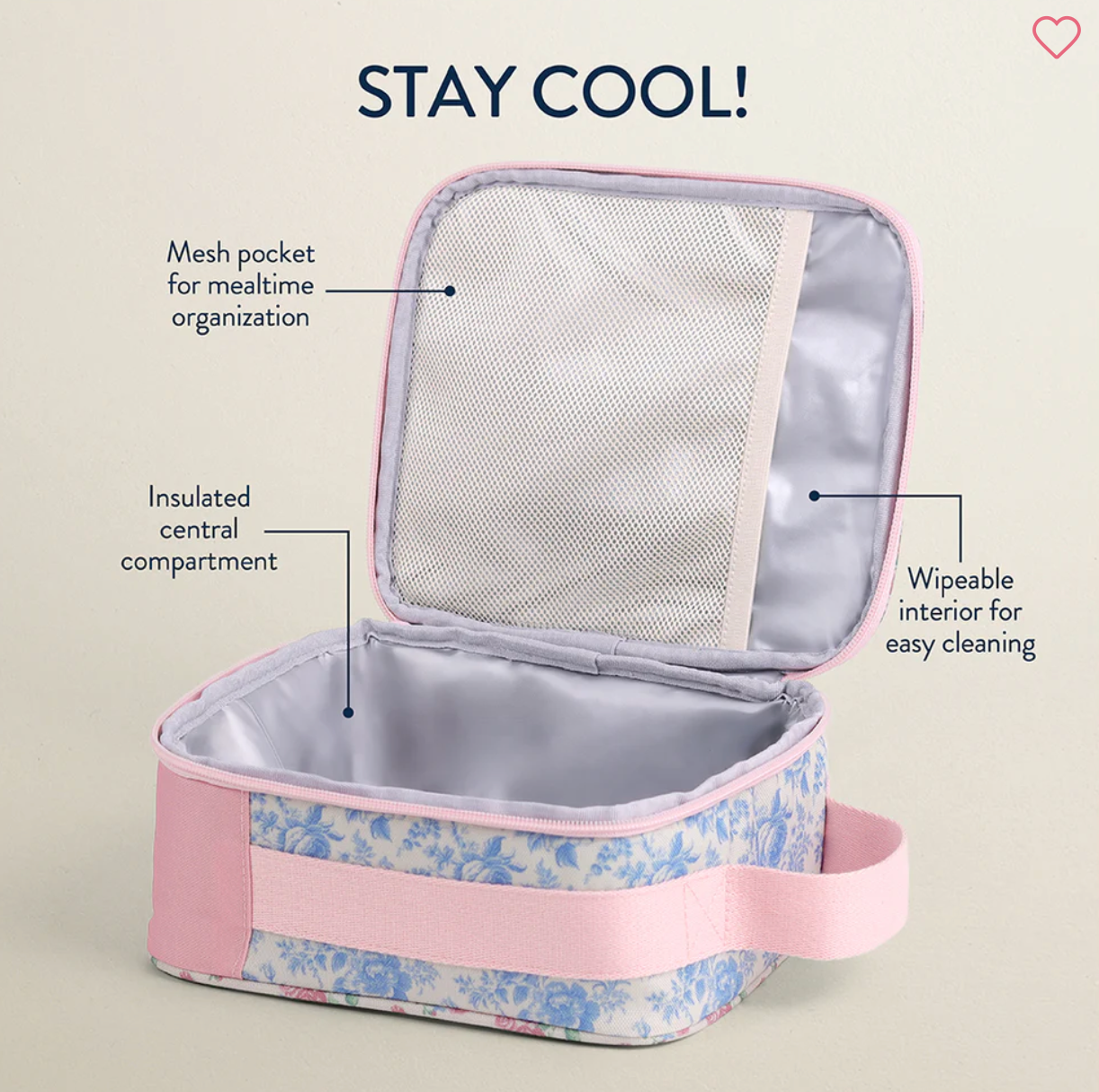 (Pre-order) Itzy Ritzy Toddler Lunch Bag Ribbon & Roses