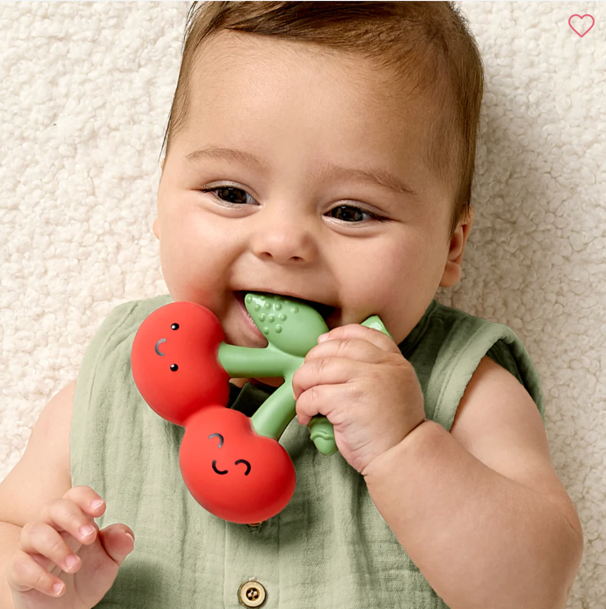 (Pre-order) Itzy Ritzy Natural Rubber Teether - Cherry