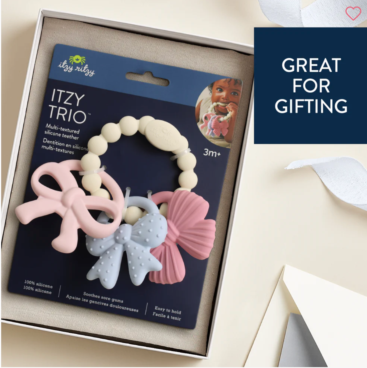 (Pre-order) Itzy Ritzy Trio Teether Ribbon