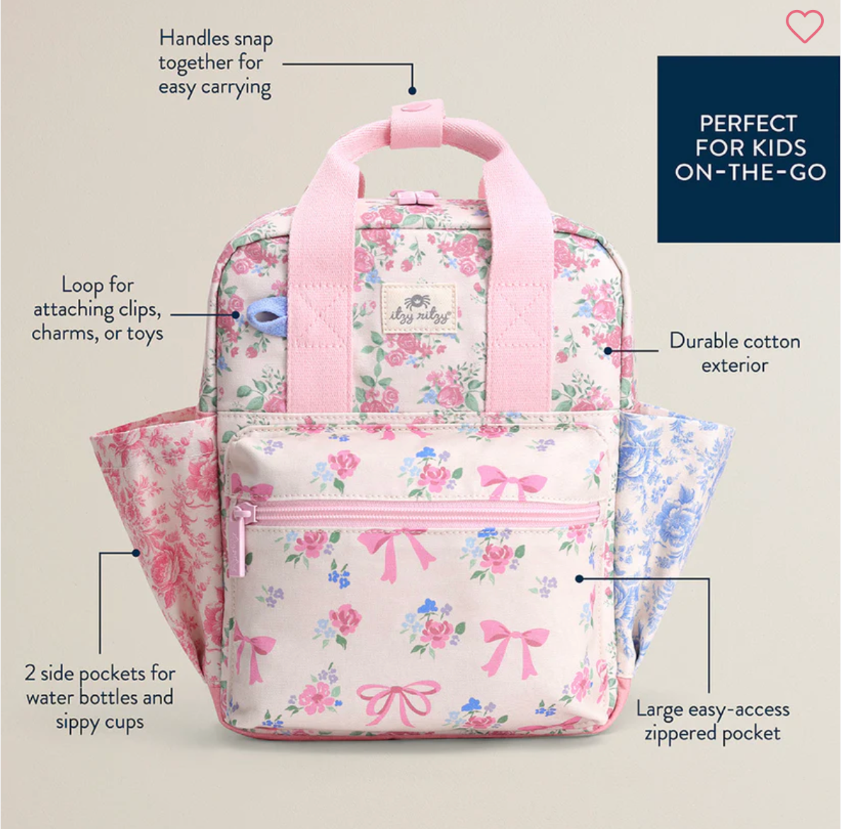 (Pre-order) Itzy Ritzy Toddler Backpack Ribbon