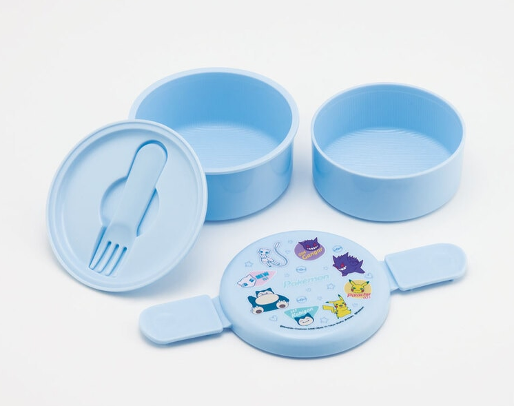 (Pre-Order) Skater Bento Box Two-Tier 500ml Range-Compatible Round Cute Character Kids  Pokemon Colorful Pikachu