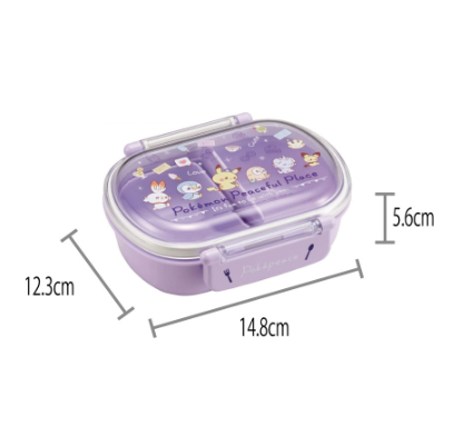 (Pre-Order) Skater Antibacterial Soft-Lid Tight Lunch Box, 1 Tier, 360ml, Poke Piece