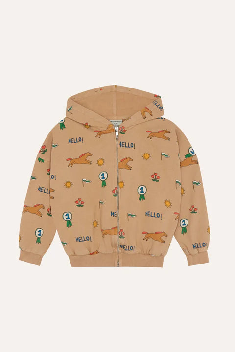 (Pre-Order)The Campamento Horses Allover Zipped Sweatshirt