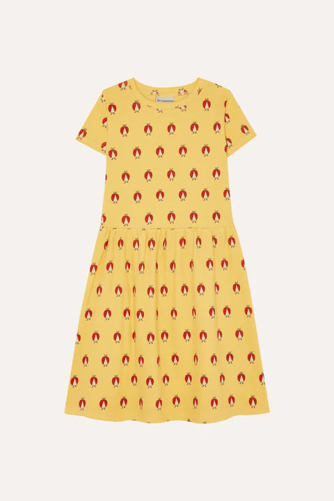 (Pre-Order)The Campamento Ladybug Allover Yellow Dress
