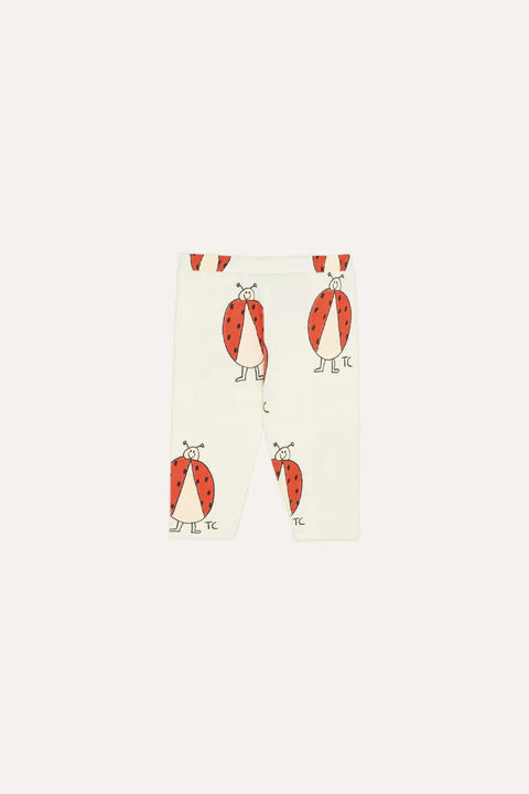 (Pre-Order)The Campamento Ladybug Allover Ecru Baby Leggings