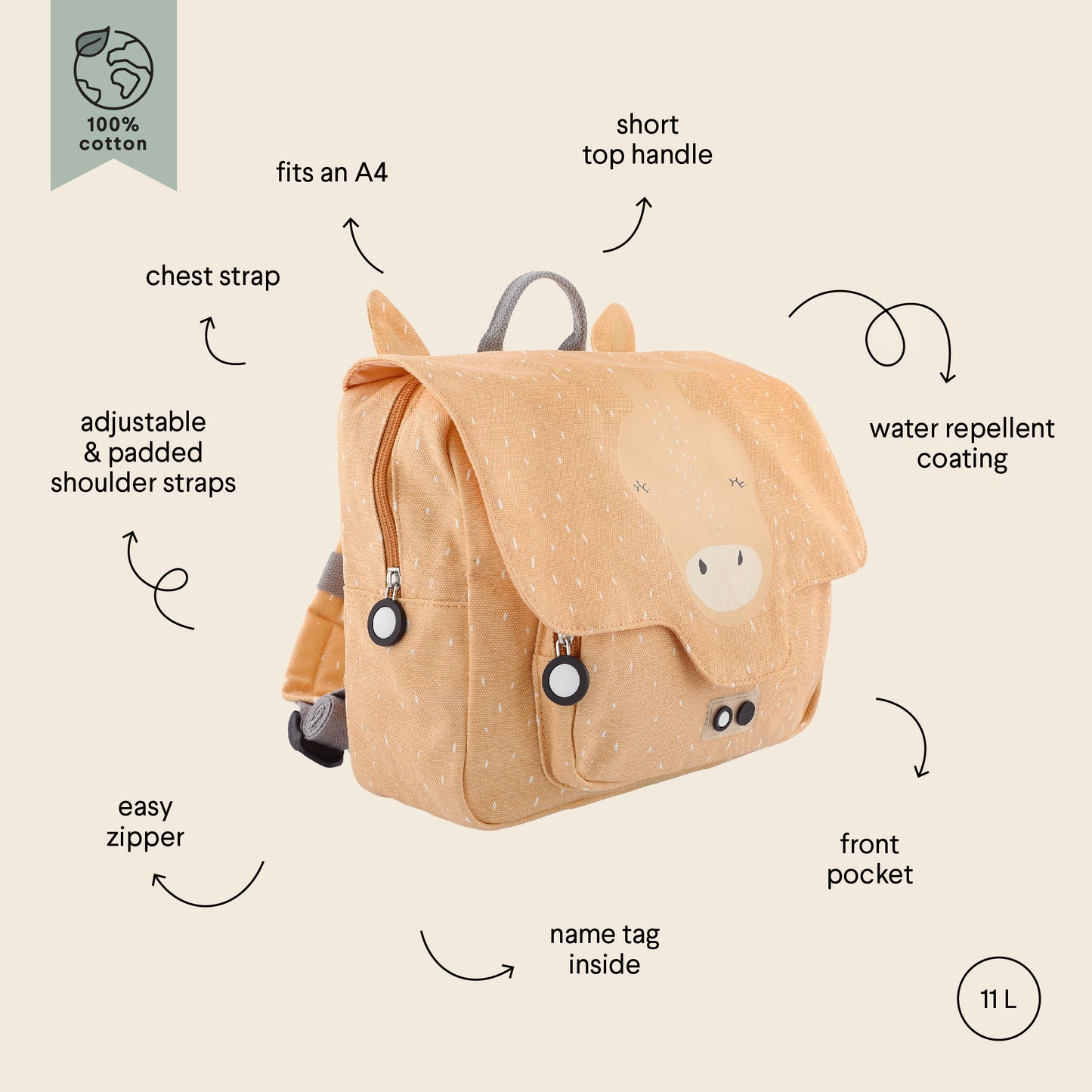 (Pre-Order) SaleTrixie School bag - Mrs. Giraffe