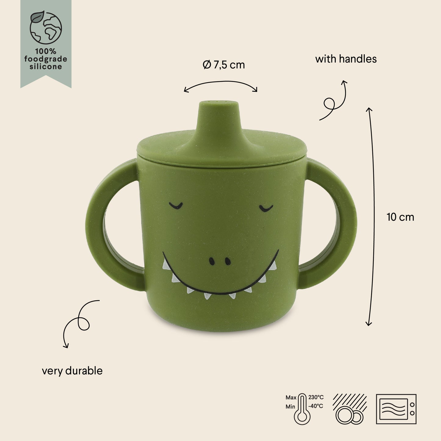 (Pre-Order) SALE Trixie Silicone learning cup - Mr. Dino