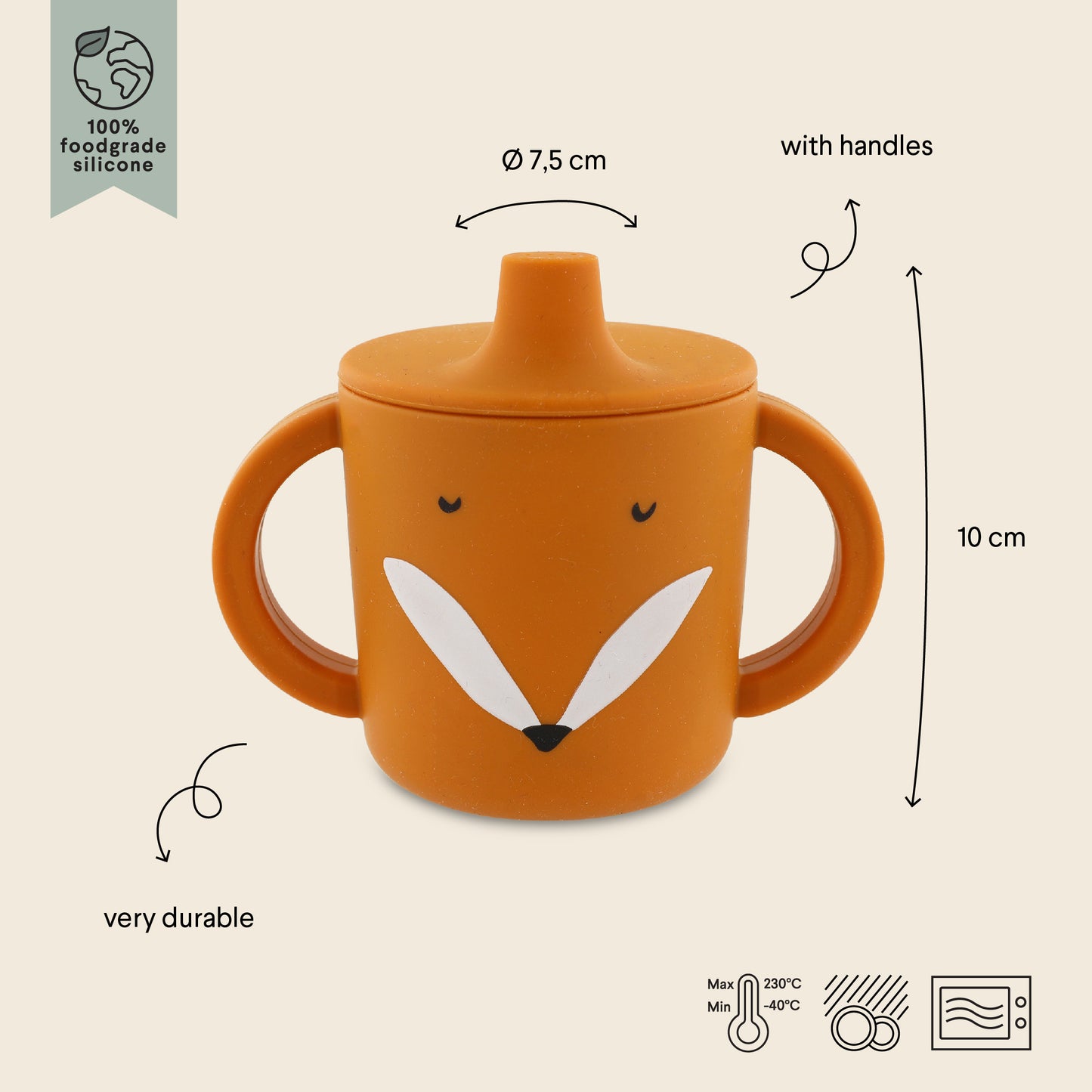 (Pre-Order) SALE Trixie Silicone learning cup - Mr. Fox