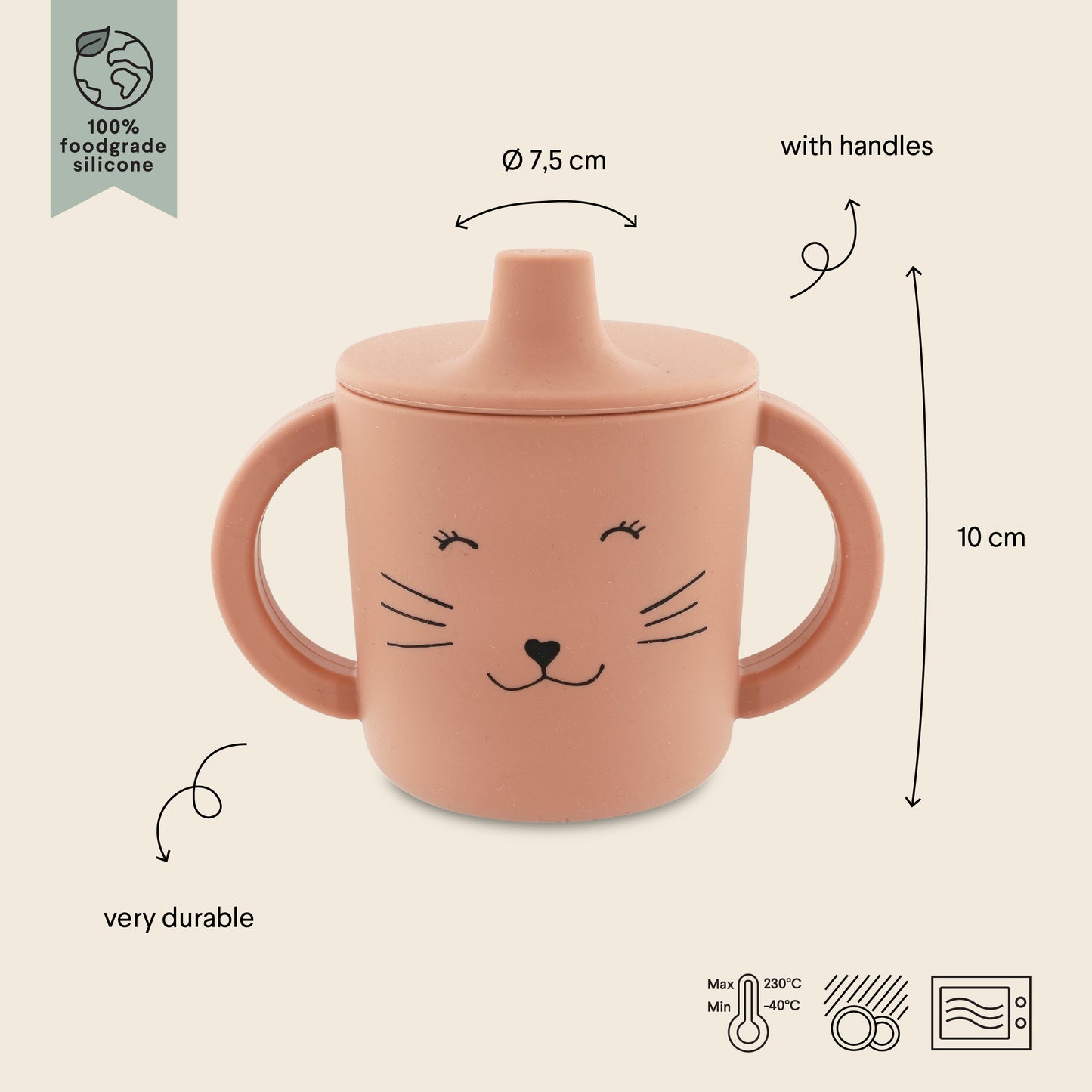 (Pre-Order) SALE Trixie Silicone learning cup - Mrs. Cat