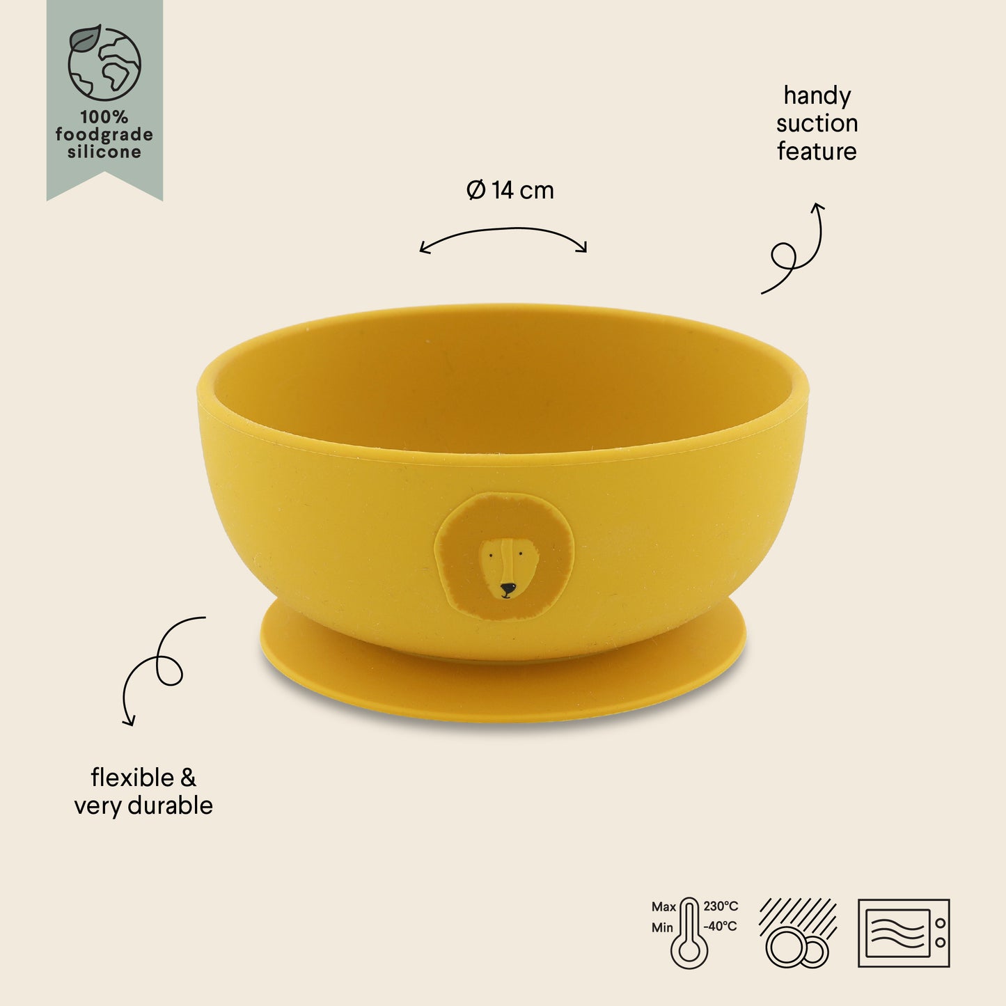 (Pre-Order) SALE Trixie Silicone bowl with suction cup - Mr. Lion