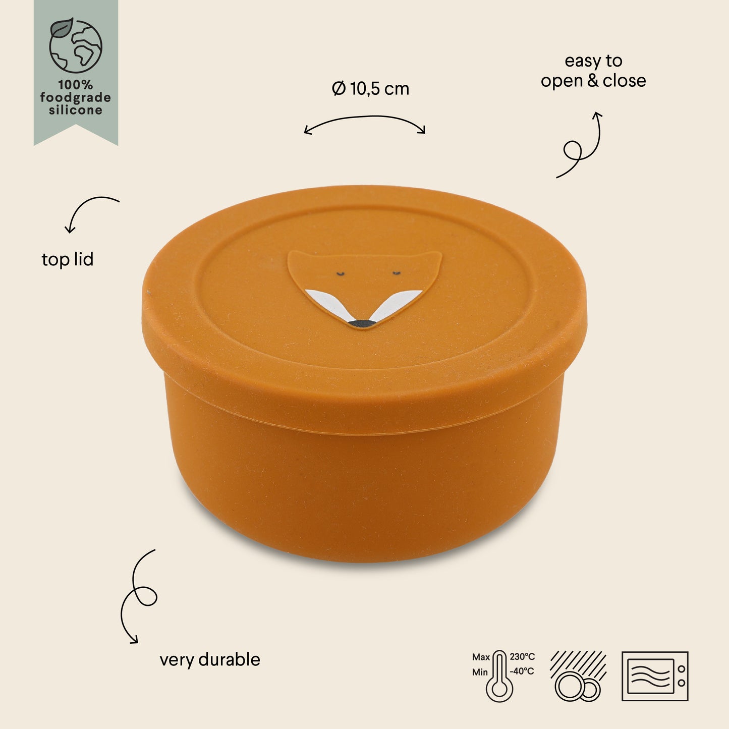 (Pre-Order) SALE Trixie Silicone snack box - Mr. Fox