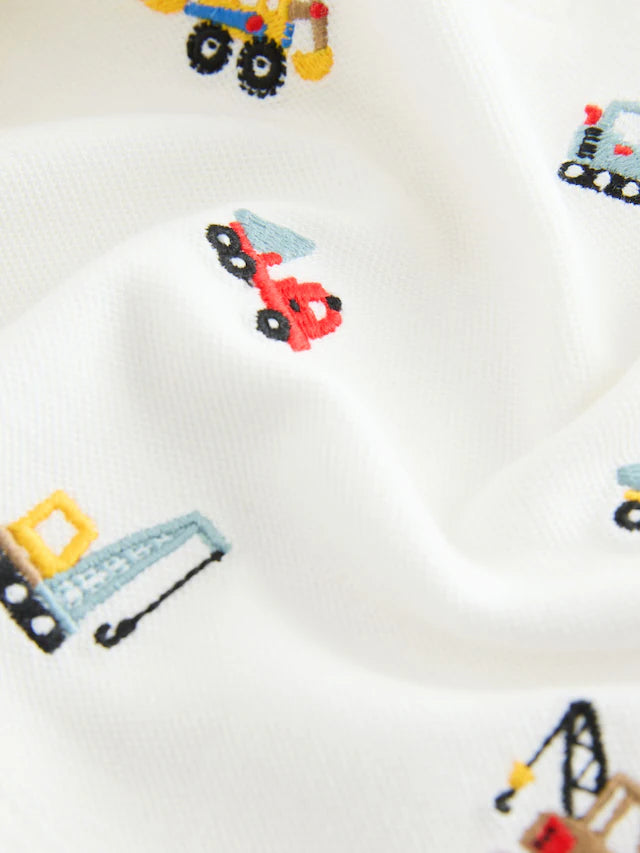 (Pre-Order) Next All-Over Embroidered Long Sleeve Polo Shirt