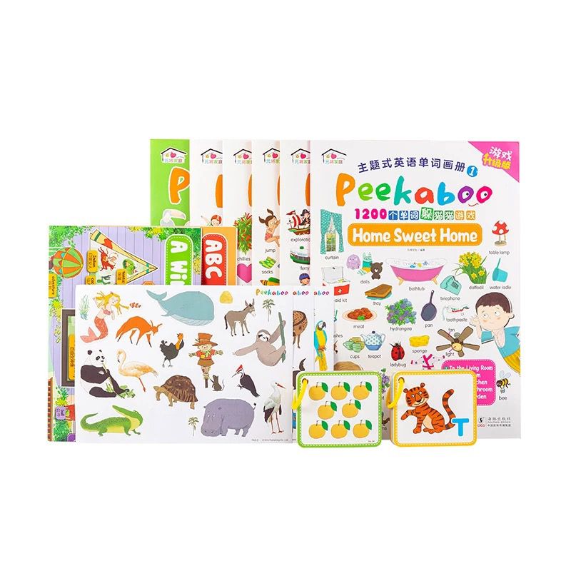 (Pre-Order) Caterpillar Little Bean Chinese/English Peekaboo Series Set of 6 Paperback Books