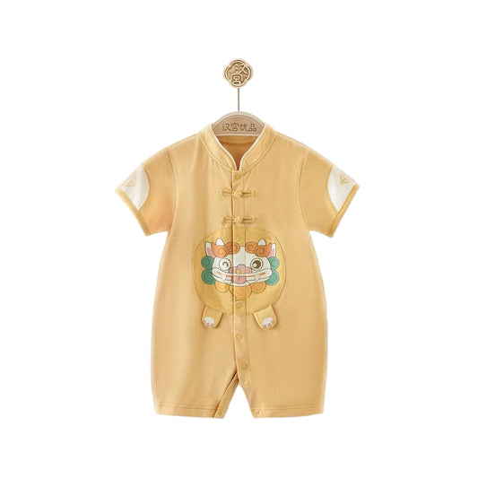 (Pre-Order) Han Gong Fu Golden Guardian Lion Festive Romper