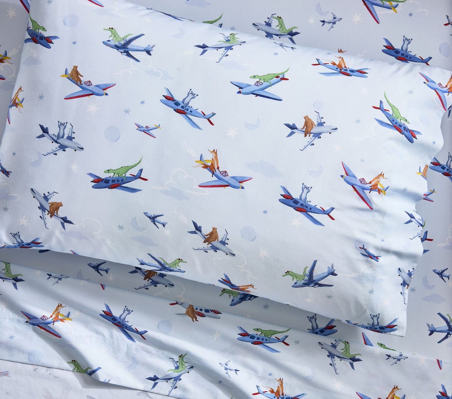 (Pre-Order) Pottery Barn Kids Animal Airplanes Organic Sheet Set