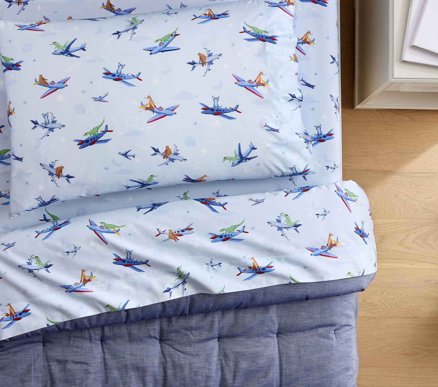 (Pre-Order) Pottery Barn Kids Animal Airplanes Organic Sheet Set