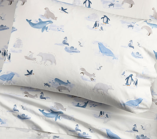 (Pre-Order) Pottery Barn Kids Arctic Animals Organic Sheet Set