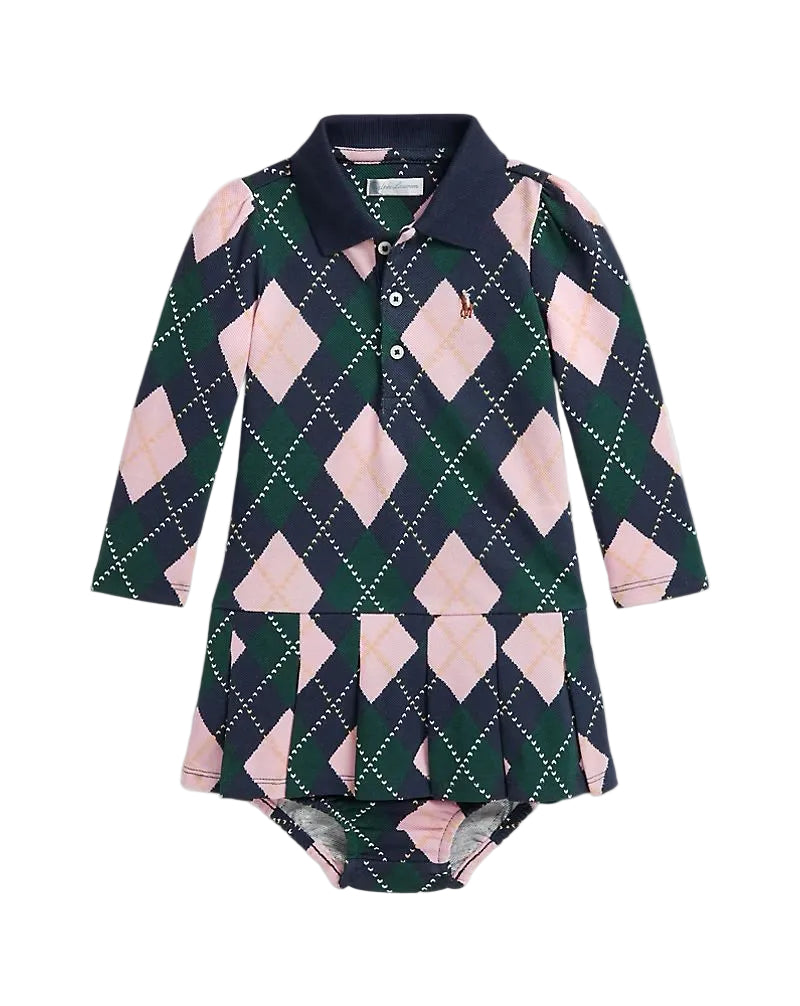 (Pre-Order) Ralph Laura Argyle Mesh Polo Dress & Bloomer