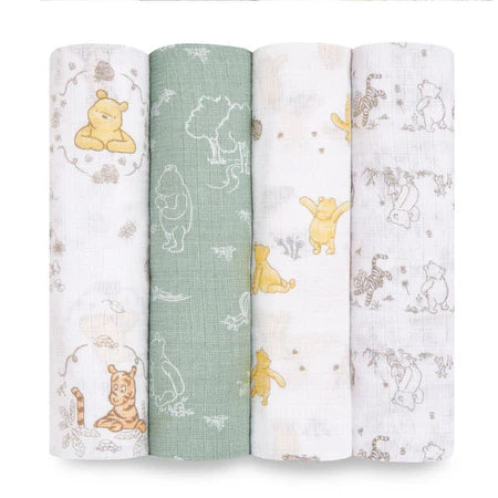 (Pre-Order) Winnie The Pooh + Aden and Anais + swaddle blanket 4 pack