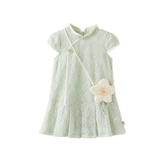(Pre-Order) Dave & Bella Girls Lace Summer Dress with Bag