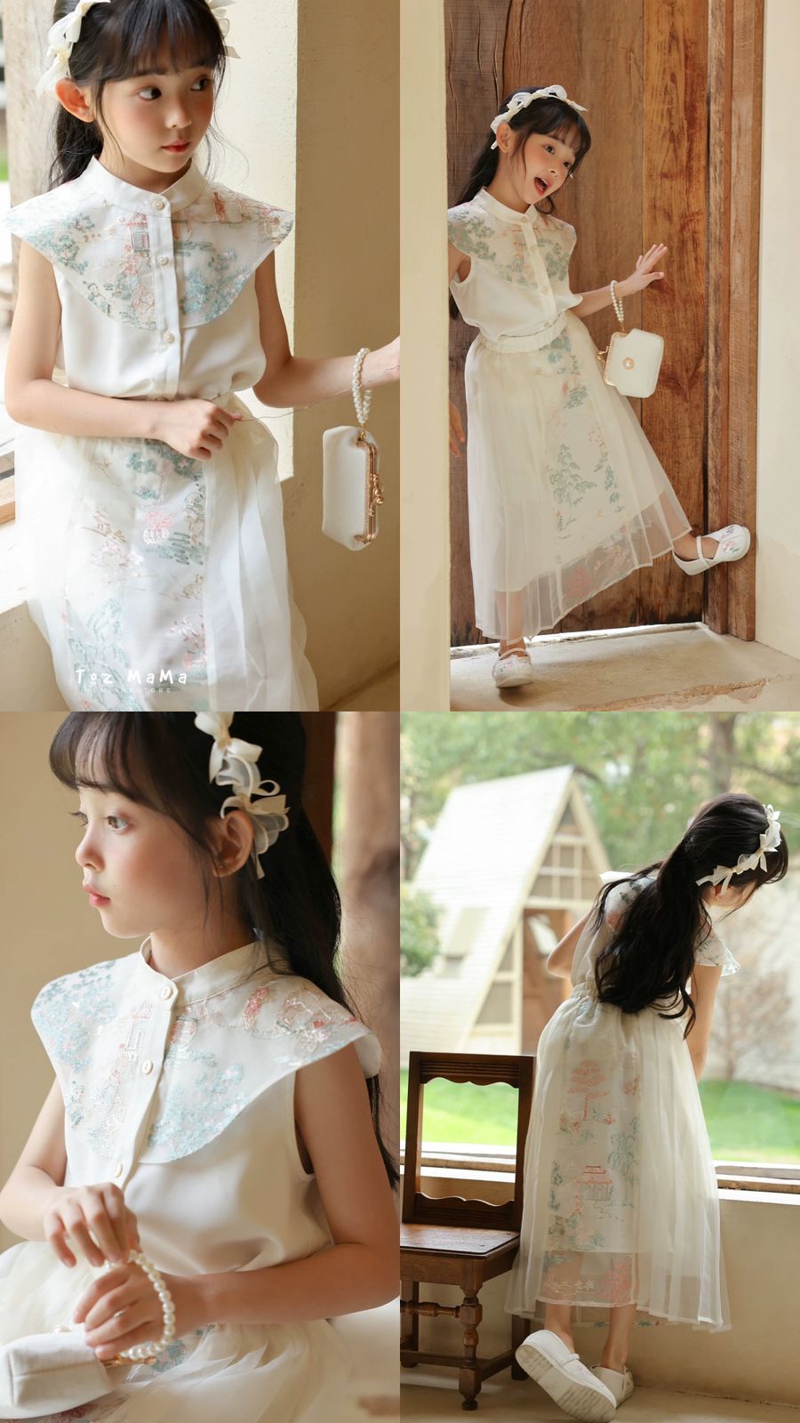 (Pre-Order) Toz Mama Top and Skirt 1 Set