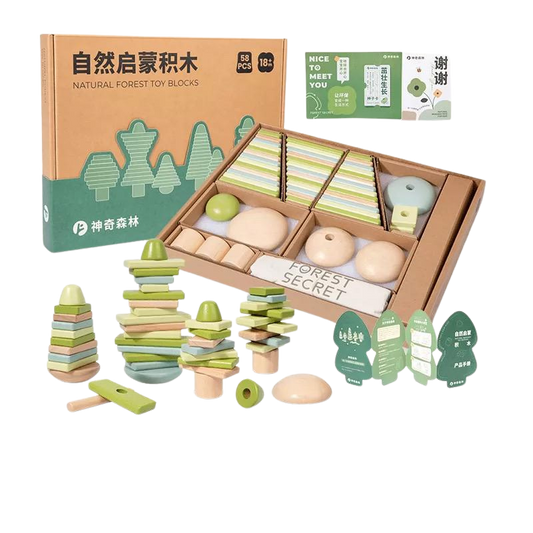 (Pre-Order) Feijiani Natural Forest Blocks 58pcs