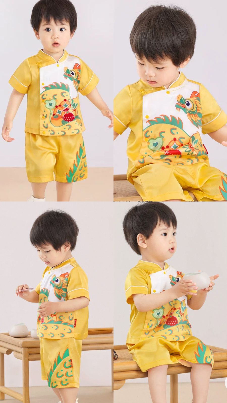 (Pre-Order) Zhang Ming Fu Cheongsam Set with Dragon Embroidery