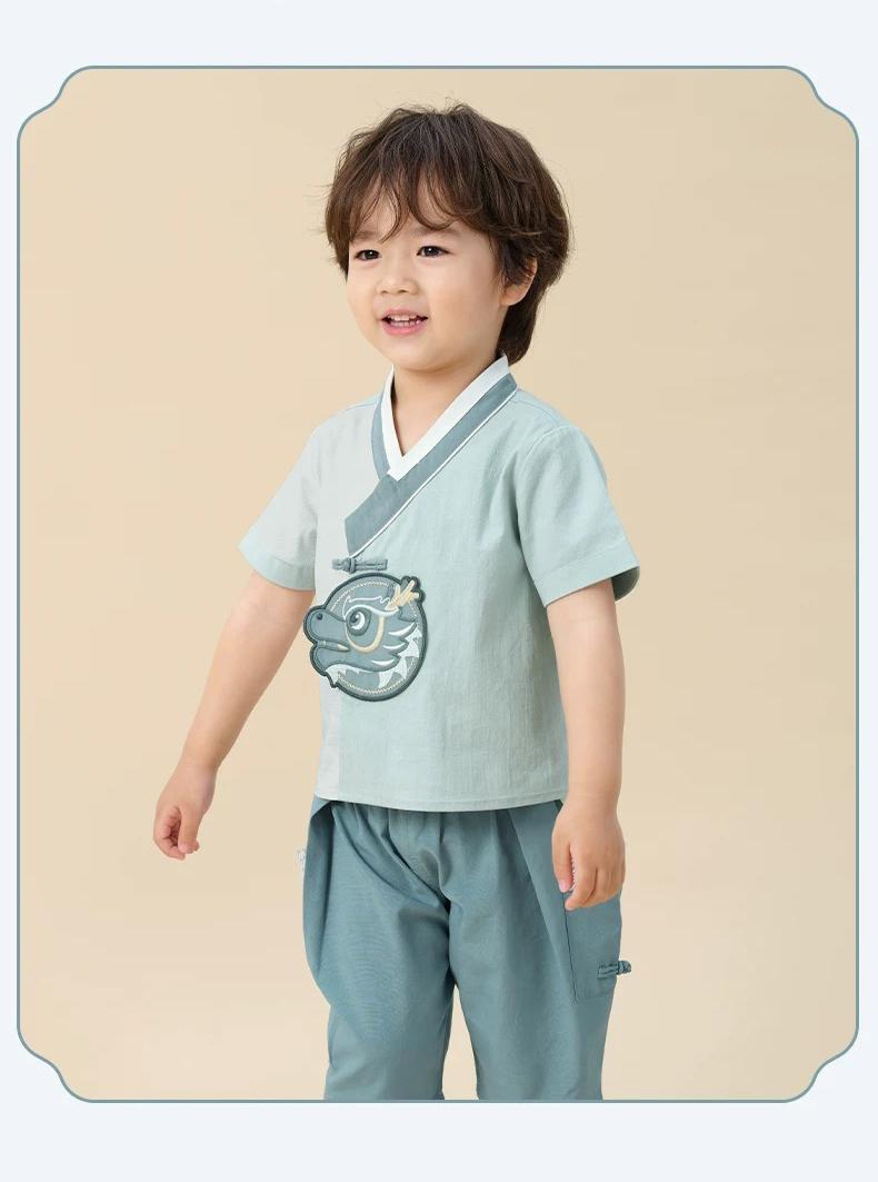 (Pre=Order) Dave & Bella Boys' Tang Dynasty Hanfu Two Piece Set