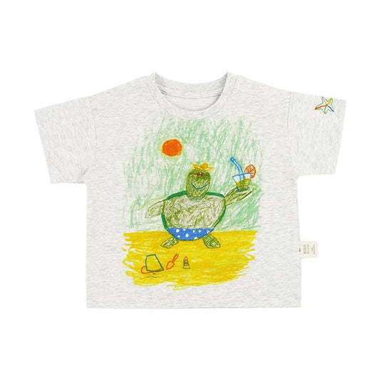Rice & Sky Turtle Drawing Tee