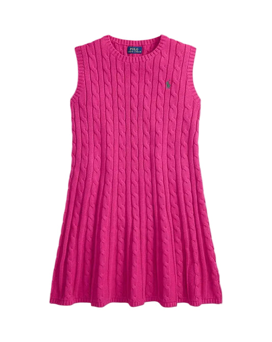 (Pre-Order) Ralph Lauren Cable-Knit Cotton Sleeveless Dress