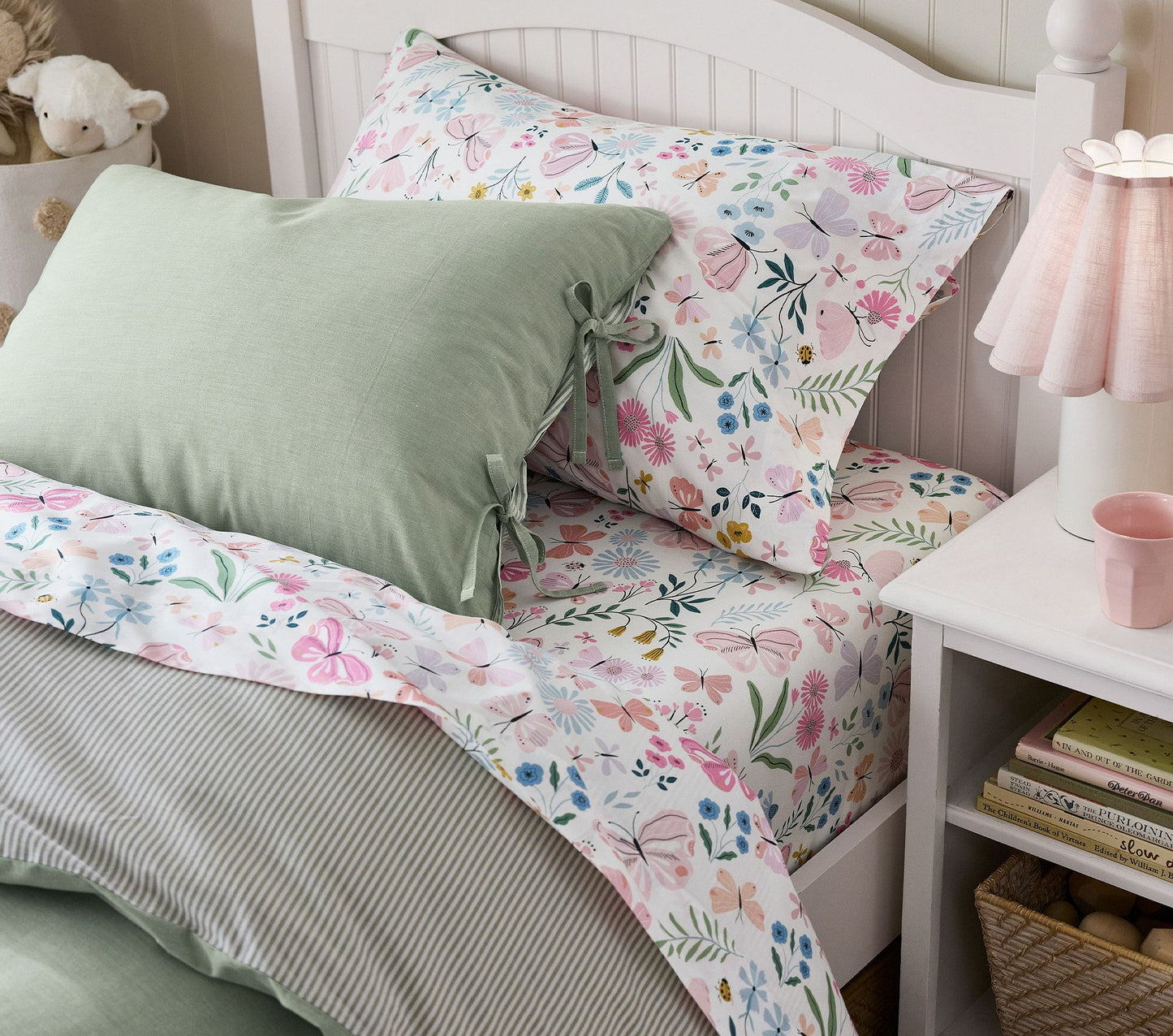 (Pre-Order) Pottery Barn Kids Wildflower Butterfly Organic Sheet Set & Pillowcases