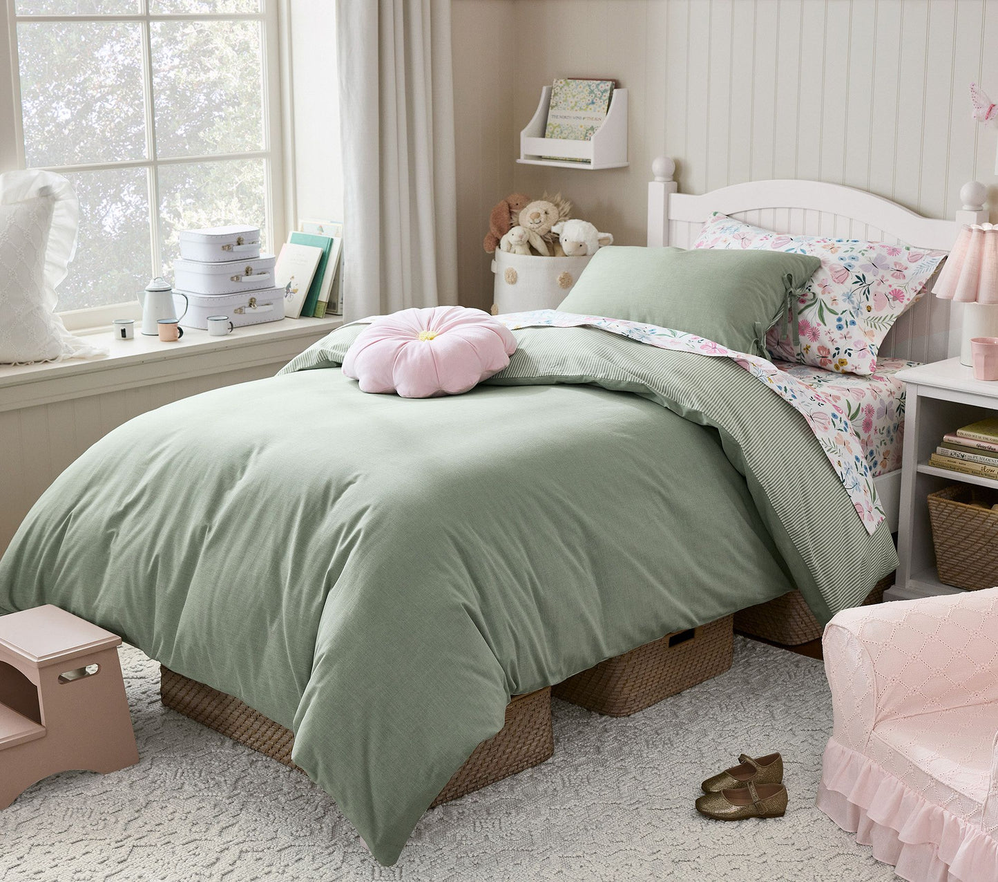 (Pre-Order) Pottery Barn Kids Wildflower Butterfly Organic Sheet Set & Pillowcases