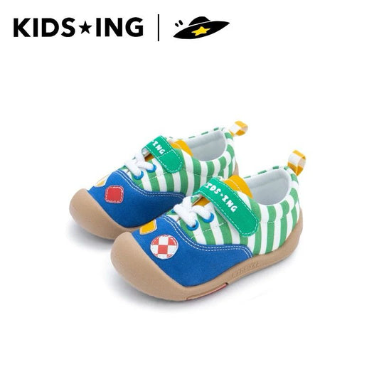 (PRE-ORDER) KIDSING GREEN STRIPE SHOES