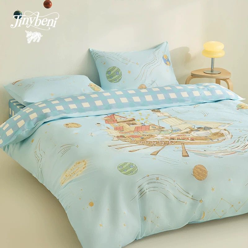 (Pre-Order) Tiny Beni Bedding Set - 4pcs Incl Duvet Cover, Flat Sheet, Pillow Sheet