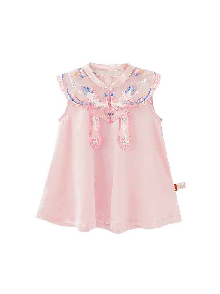 (Pre-Order) Zhang Ming Fu Blushing Swan Qipao (Include  matching hair accesories)