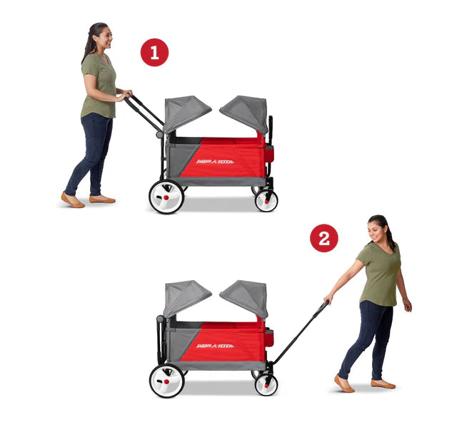 (PRE-ORDER) RADIO FLYER Discovery Stroll 'N Wagon With Dual Canopies