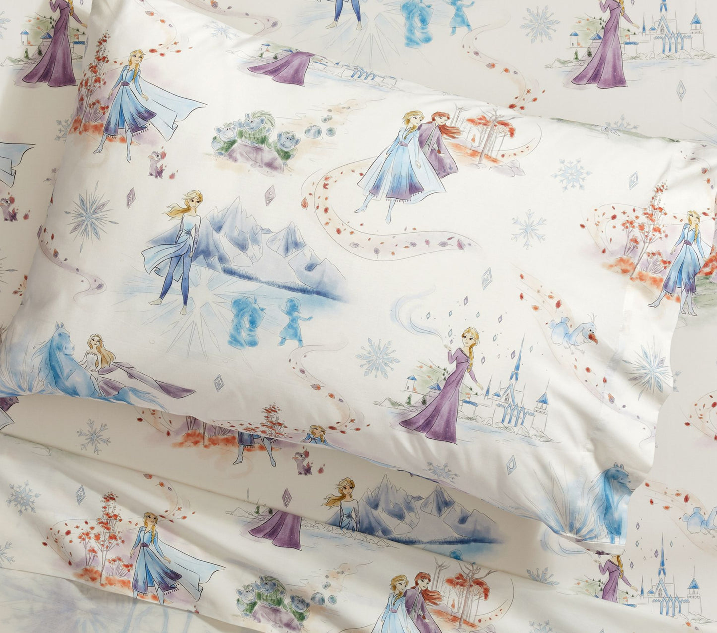 (Pre-Order) Pottery Barn Kids Disney Frozen Enchanted Forest Organic Sheet Set