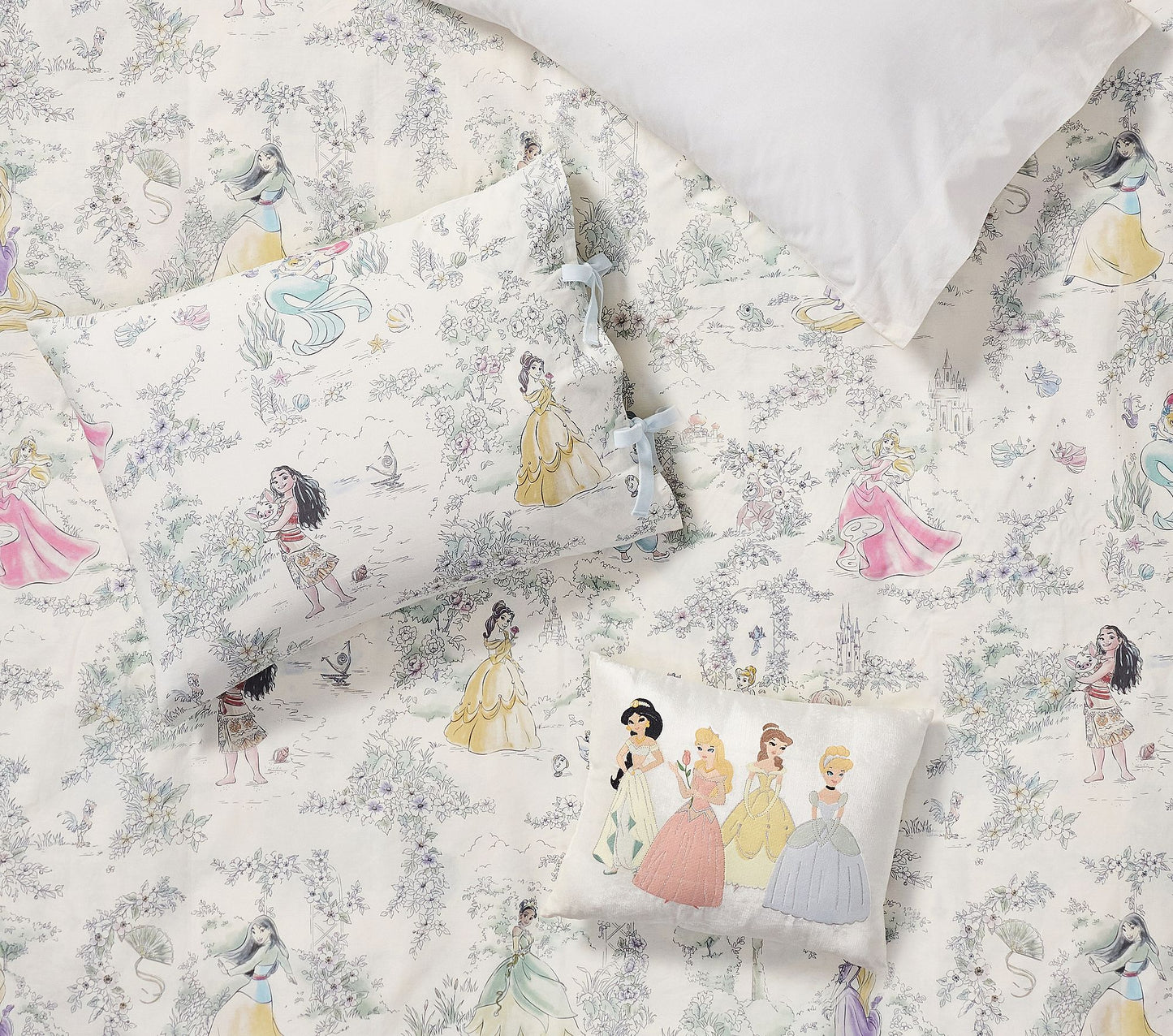(Pre-Order) Pottery Barn Kids Disney Princess Heritage Organic Duvet Cover & Shams