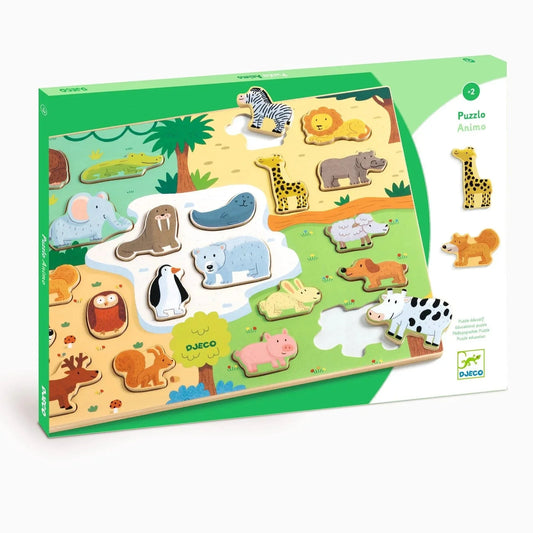 (Pre-Order) Djeco Wooden Puzzle- Puzzlo Animo